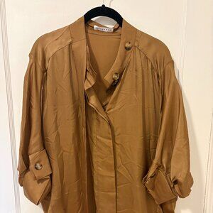 Regina Pyo Brown Cupro tunic in Small